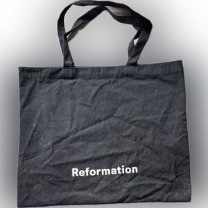 Reformation Classic Black Canvas Tote